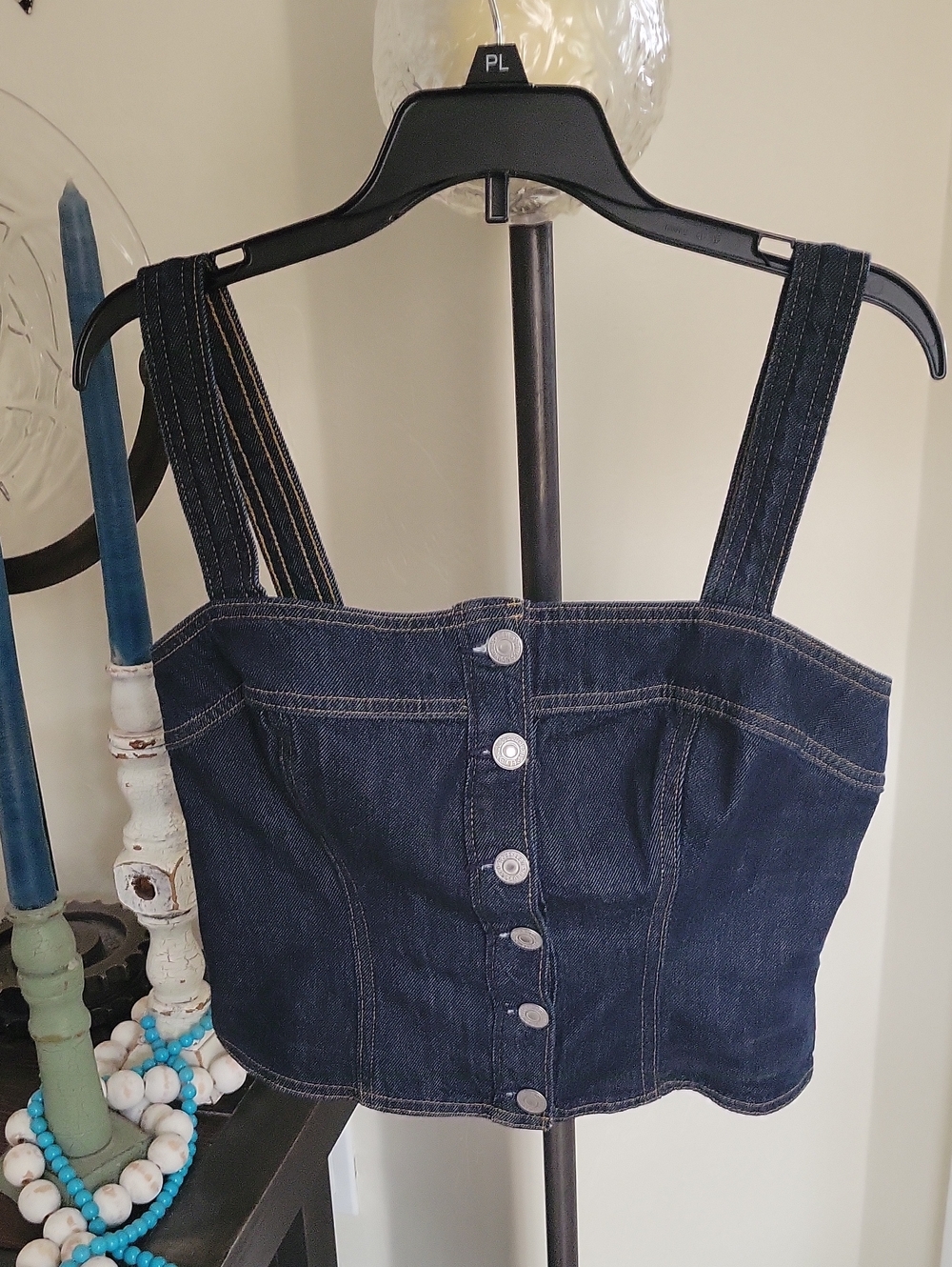 Levi's Navy Blue Denim Top with Retail Tag